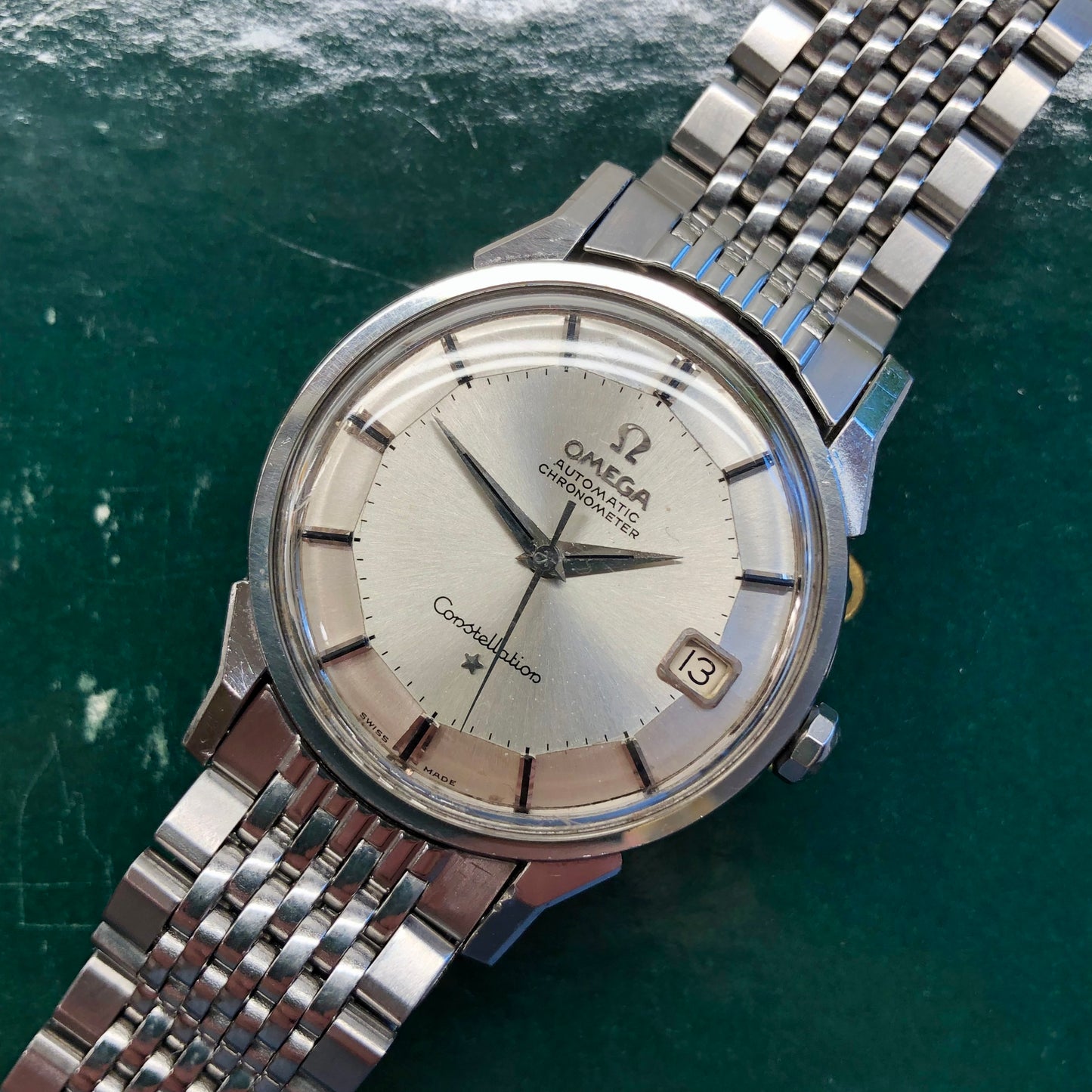 1961 Omega Constellation Date 14903 SC Steel Chronometer Automatic Wristwatch - HASHTAGWATCHCO