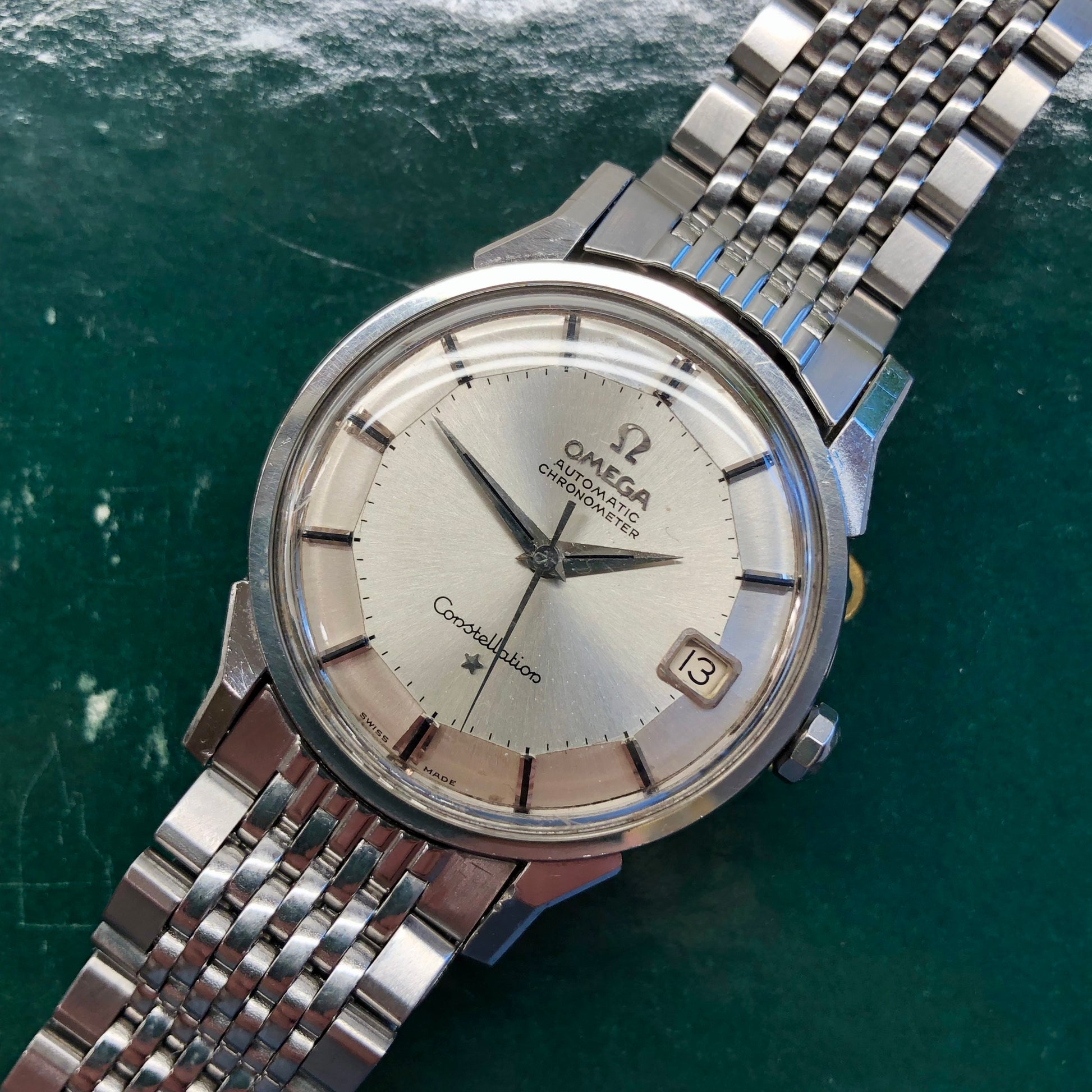 1961 Omega Constellation Date 14903 SC Steel Chronometer Automatic Wristwatch - HASHTAGWATCHCO
