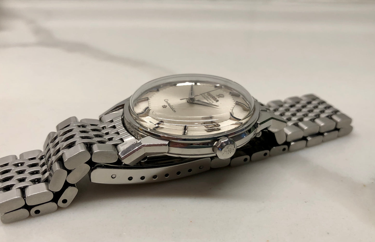 1961 Omega Constellation Date 14903 SC Steel Chronometer Automatic Wristwatch - HASHTAGWATCHCO