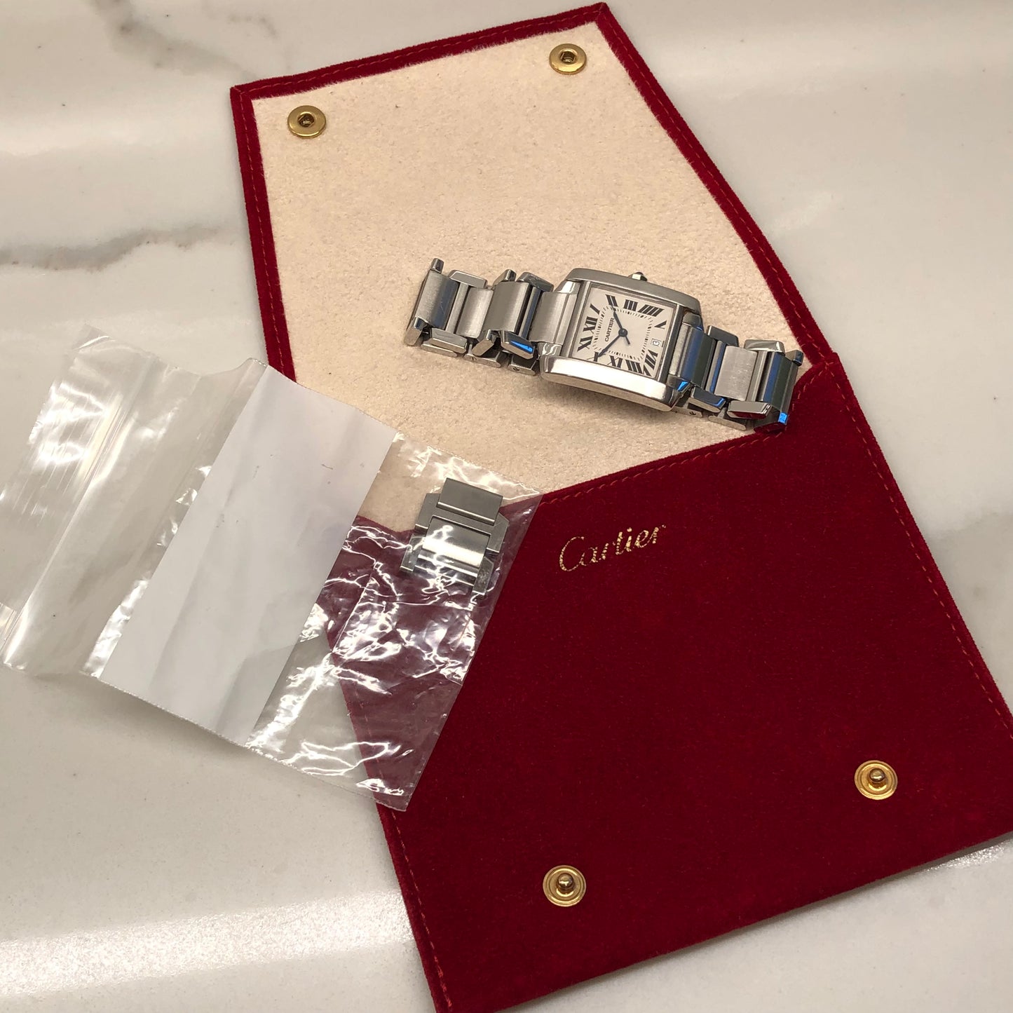 Cartier Tank Francaise 2302 Stainless Steel Automatic Wristwatch