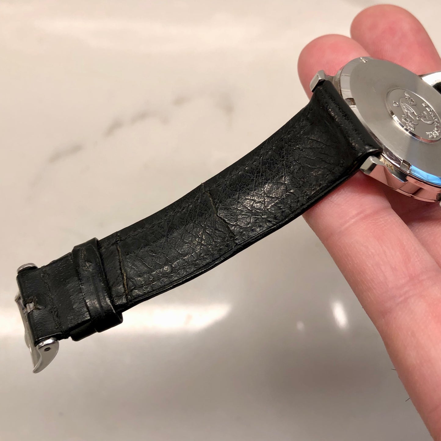 1950s Omega Seamaster Stainless Steel Dress Watch Manual 35mm Wristwatch - HASHTAGWATCHCO