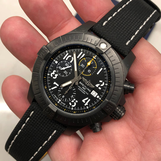 Breitling Avenger Night Mission V13317 Chronograph Automatic Chronometer Black Dial with Box and Papers - HASHTAGWATCHCO