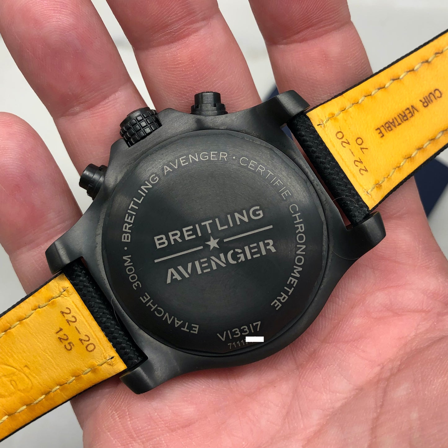 Breitling Avenger Night Mission V13317 Chronograph Automatic Chronometer Black Dial with Box and Papers - HASHTAGWATCHCO