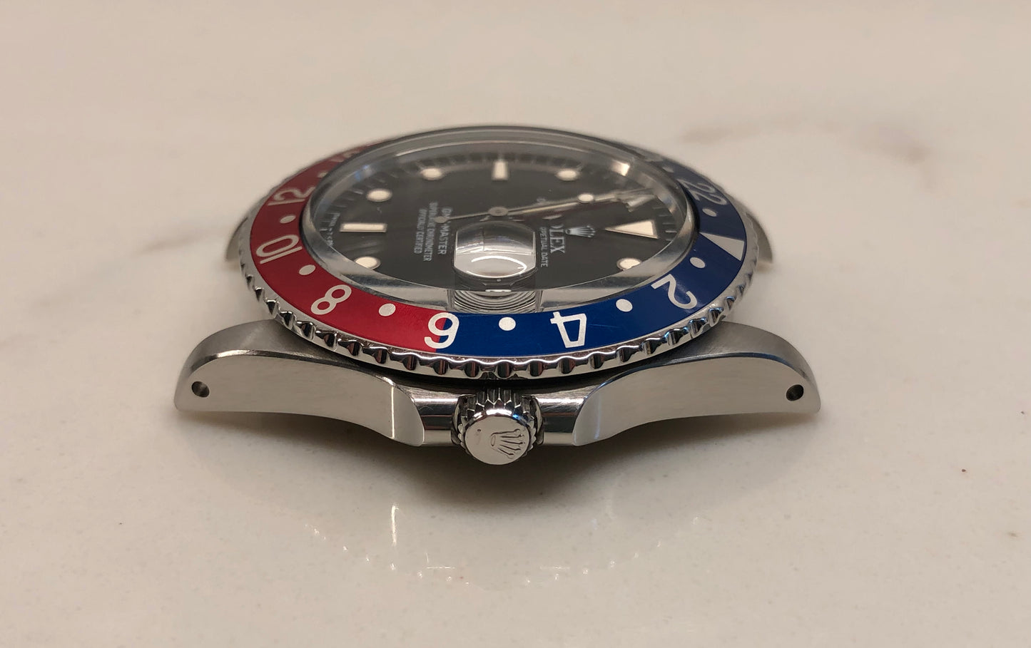 1985 Rolex GMT MASTER 16750 Pepsi Steel Automatic Wristwatch with Box and Papers - HASHTAGWATCHCO