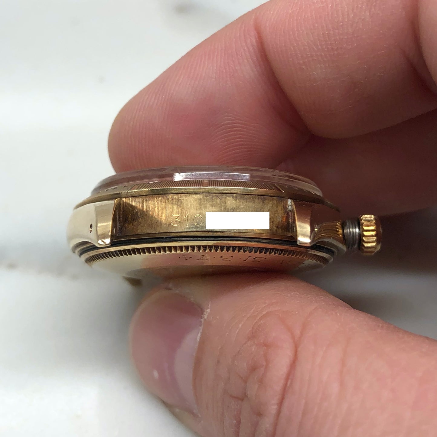 1973 Rolex Date 1512 Zephyr Oyster Perpetual Crosshair 14K Yellow Gold Wristwatch Unpolished - HASHTAGWATCHCO