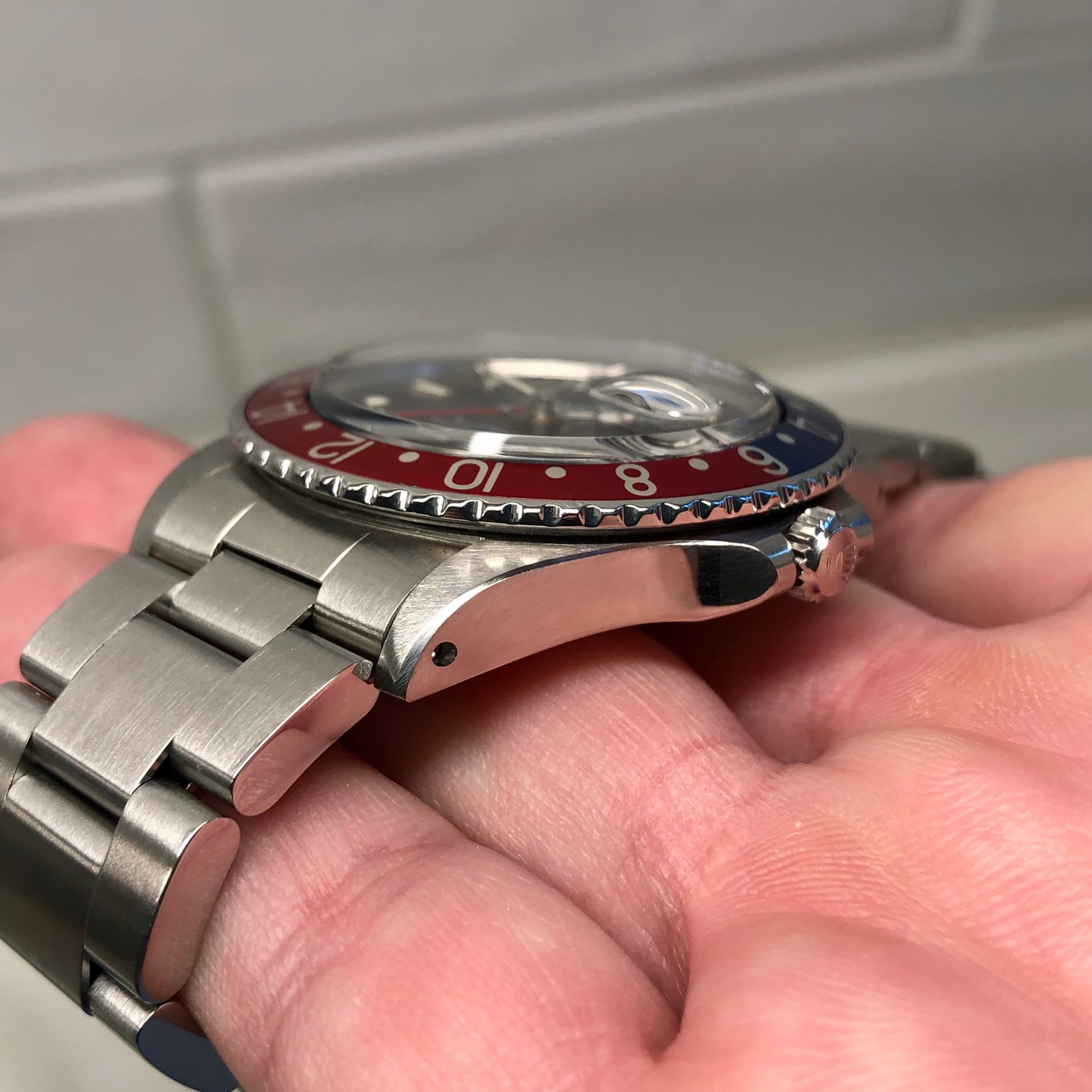 1985 Rolex GMT MASTER 16750 Pepsi Steel Automatic Wristwatch with Box and Papers - HASHTAGWATCHCO
