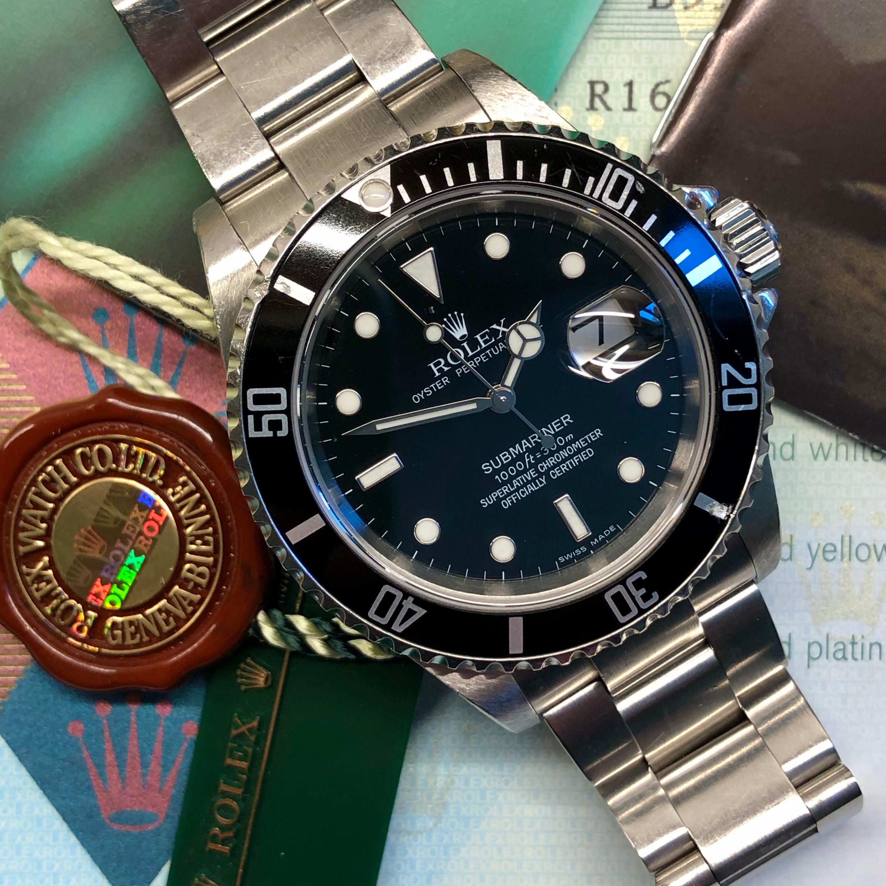2006 Rolex Submariner 16610 Oyster Perpetual Automatic Wristwatch