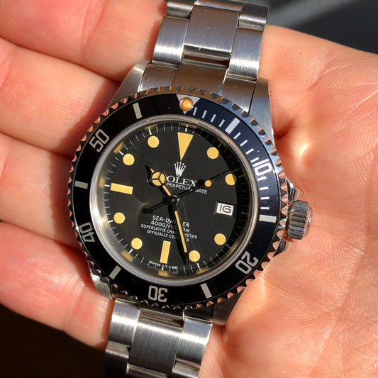 1982 Rolex Sea-Dweller 16660 Mk 1 Matte Dial Stainless Steel Automatic Wristwatch - HASHTAGWATCHCO