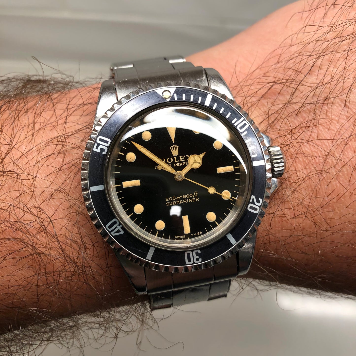 1965 Rolex Submariner 5513 Gilt Dial Meters First Long 5 Insert Stainless Steel Automatic Wristwatch - HASHTAGWATCHCO