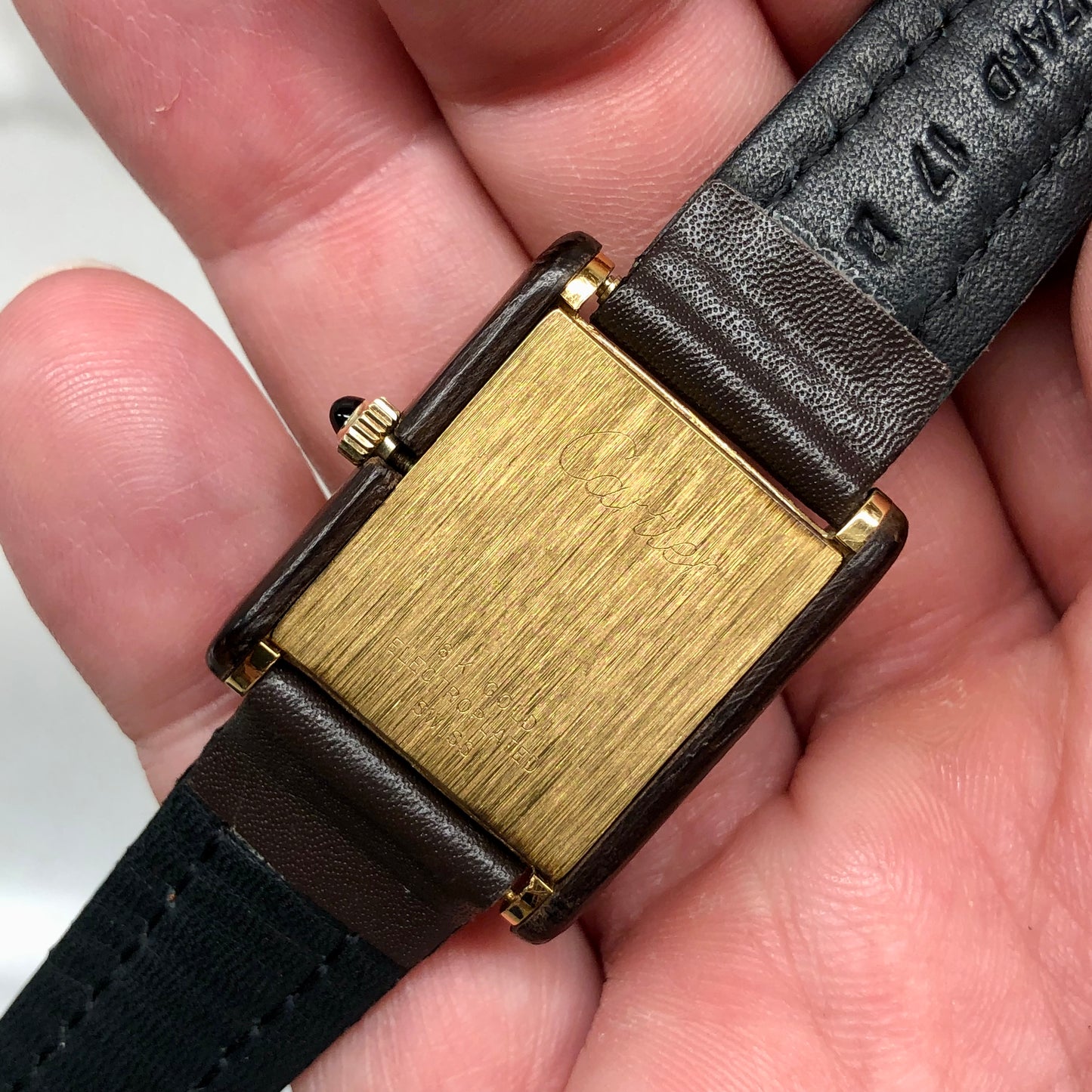 1975 Cartier Tank Palissandre de Rio 20611 Manual Wind Wood Wristwatch - HASHTAGWATCHCO