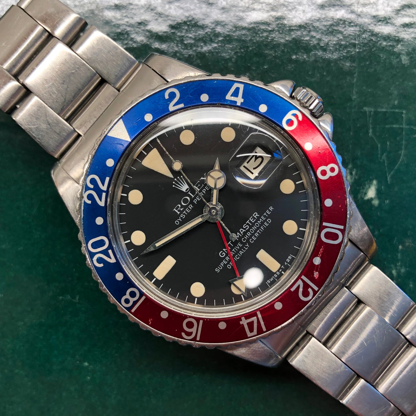 1979 Rolex GMT MASTER 1675 Mk 5 Pepsi Matte Dial Steel Automatic Wristwatch - HASHTAGWATCHCO