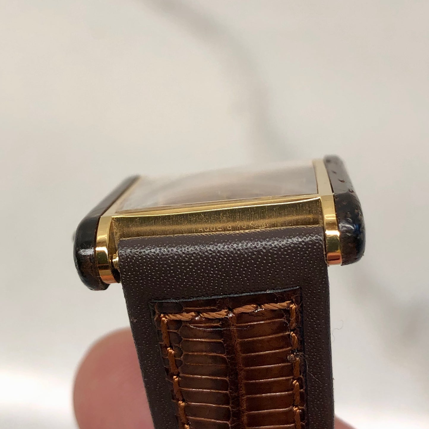 1975 Cartier Tank Palissandre de Rio 20611 Manual Wind Wood Wristwatch - HASHTAGWATCHCO