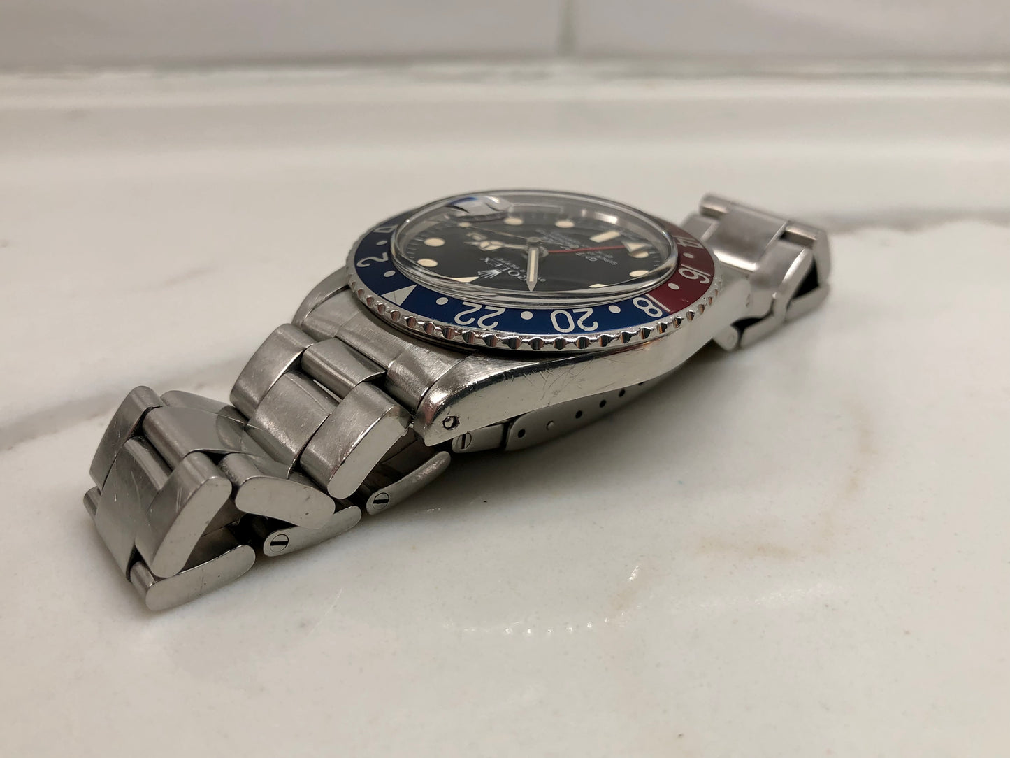 1979 Rolex GMT MASTER 1675 Mk 5 Pepsi Matte Dial Steel Automatic Wristwatch - HASHTAGWATCHCO