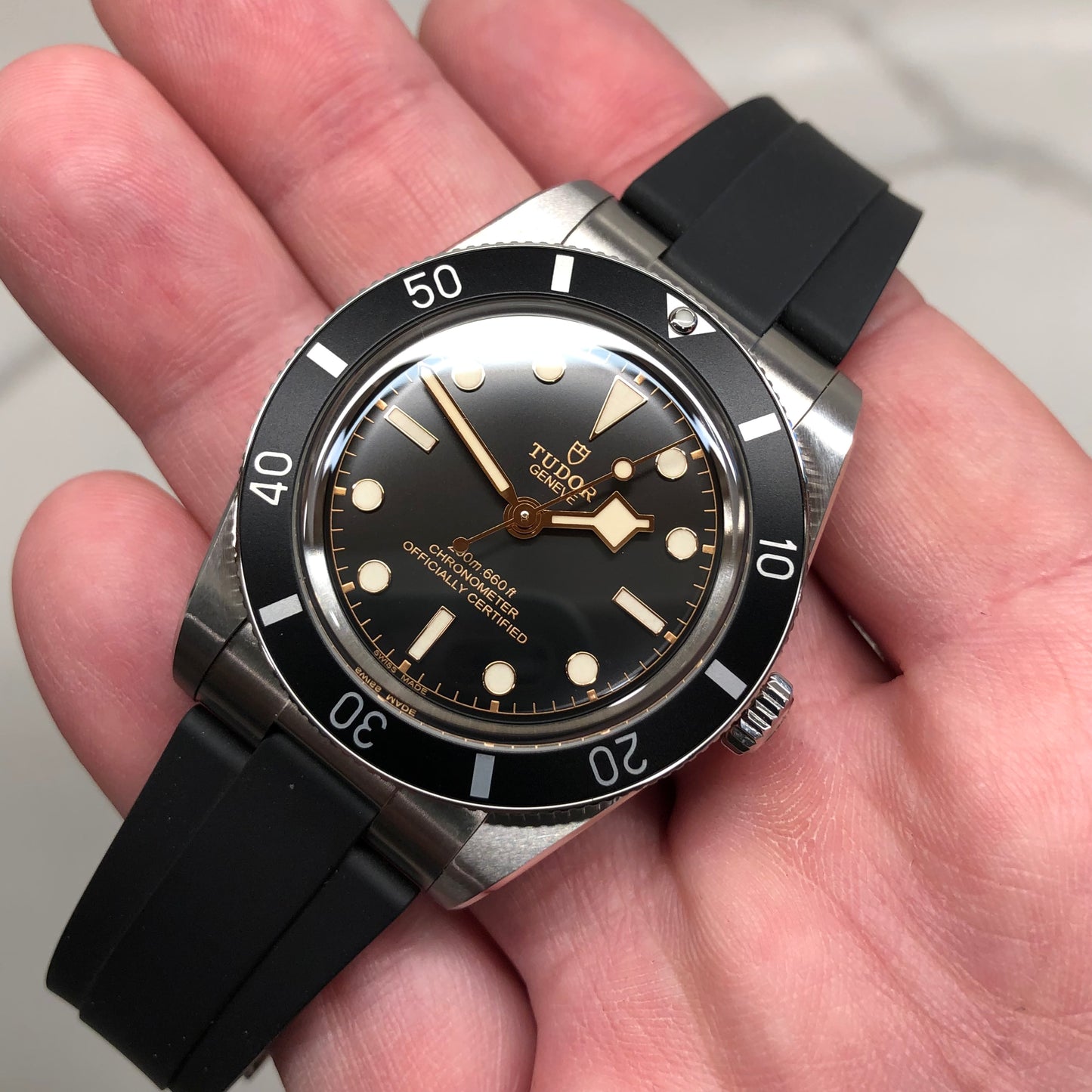 2023 Tudor Black Bay 54 79000N Black Steel Rubber Wristwatch with Box and Papers - HASHTAGWATCHCO