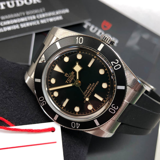 2023 Tudor Black Bay 54 79000N Black Steel Rubber Wristwatch with Box and Papers - HASHTAGWATCHCO