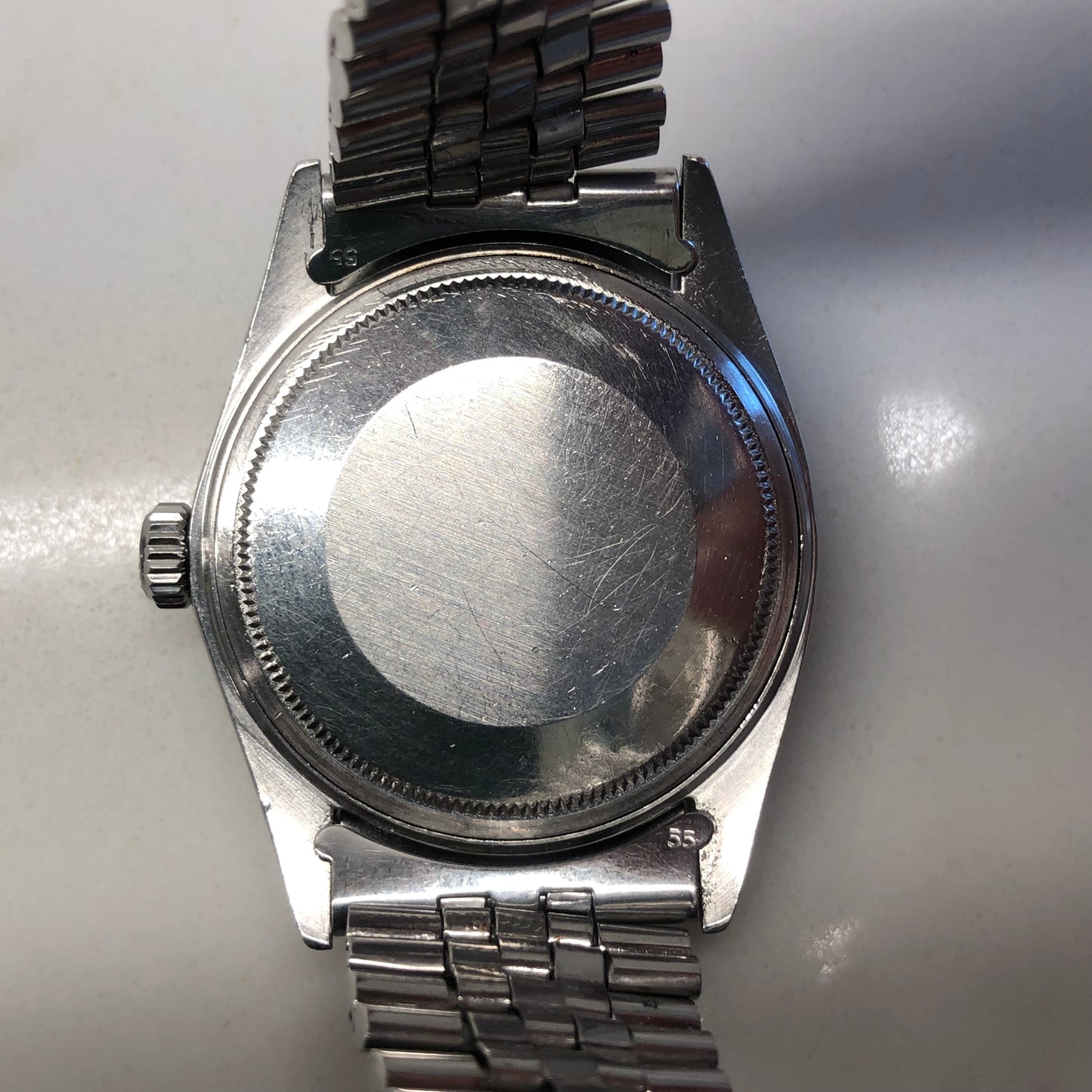 1970 Rolex Datejust 1601 Lavender Dial Steel Jubilee Fluted Automatic Wristwatch - HASHTAGWATCHCO
