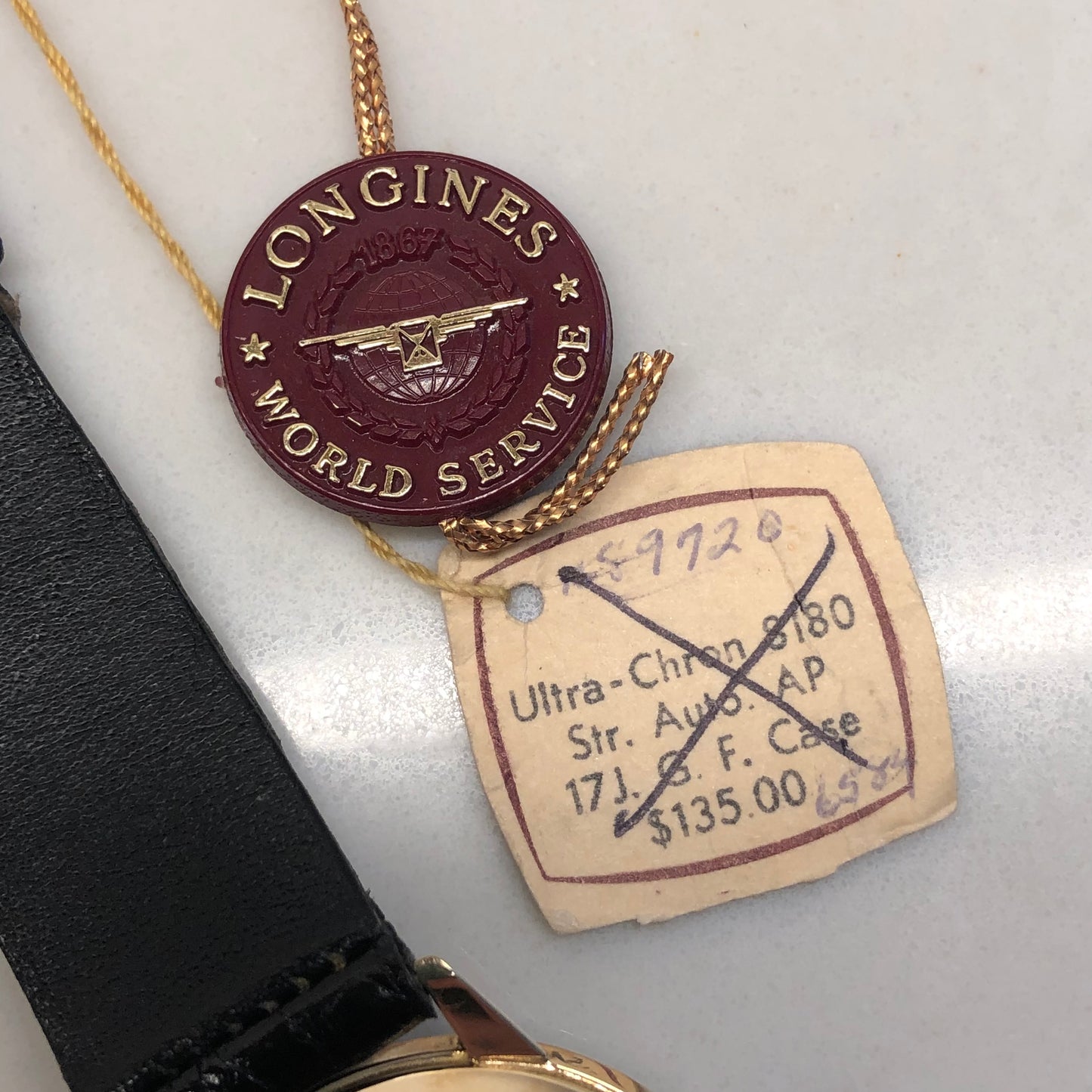 1960s Longines Ultra-Chron 8180 10K Gold Filled Automatic Wristwatch with Original Tags - HASHTAGWATCHCO