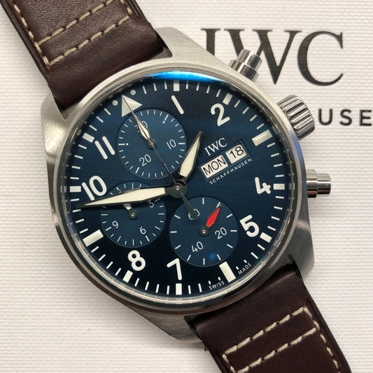 2021 IWC Pilot IW388101 Automatic Blue Dial Men's Wristwatch with Box and Papers - HASHTAGWATCHCO