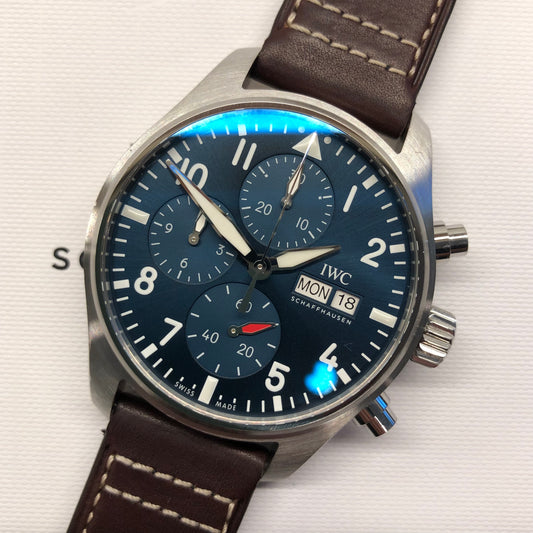 2021 IWC Pilot IW388101 Automatic Blue Dial Men's Wristwatch with Box and Papers - HASHTAGWATCHCO