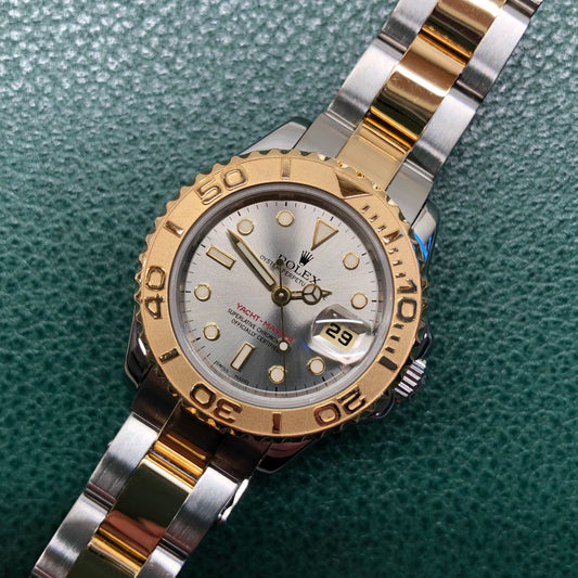 2002 Rolex Yachtmaster 169623 Two Tone Silver Oyster 29mm Automatic Wristwatch - HASHTAGWATCHCO