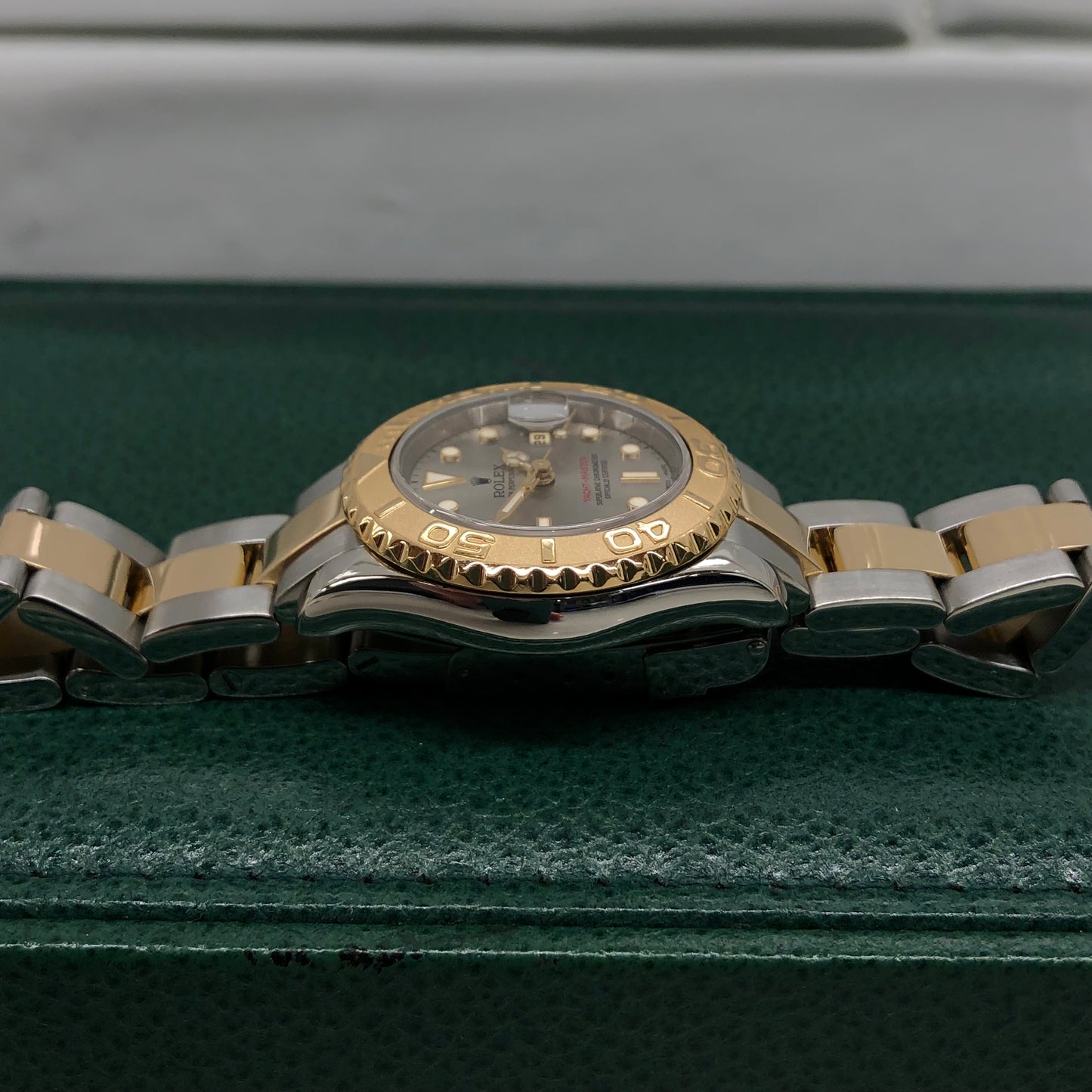 2002 Rolex Yachtmaster 169623 Two Tone Silver Oyster 29mm Automatic Wristwatch - HASHTAGWATCHCO