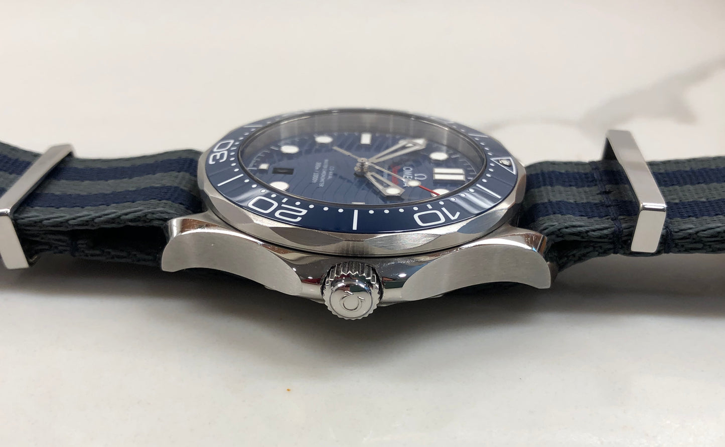 2022 OMEGA Seamaster 300M Co-Axial Master Chronometer 210.30.42.20.03.001 Blue Dial Wristwatch with Box and Papers - HASHTAGWATCHCO