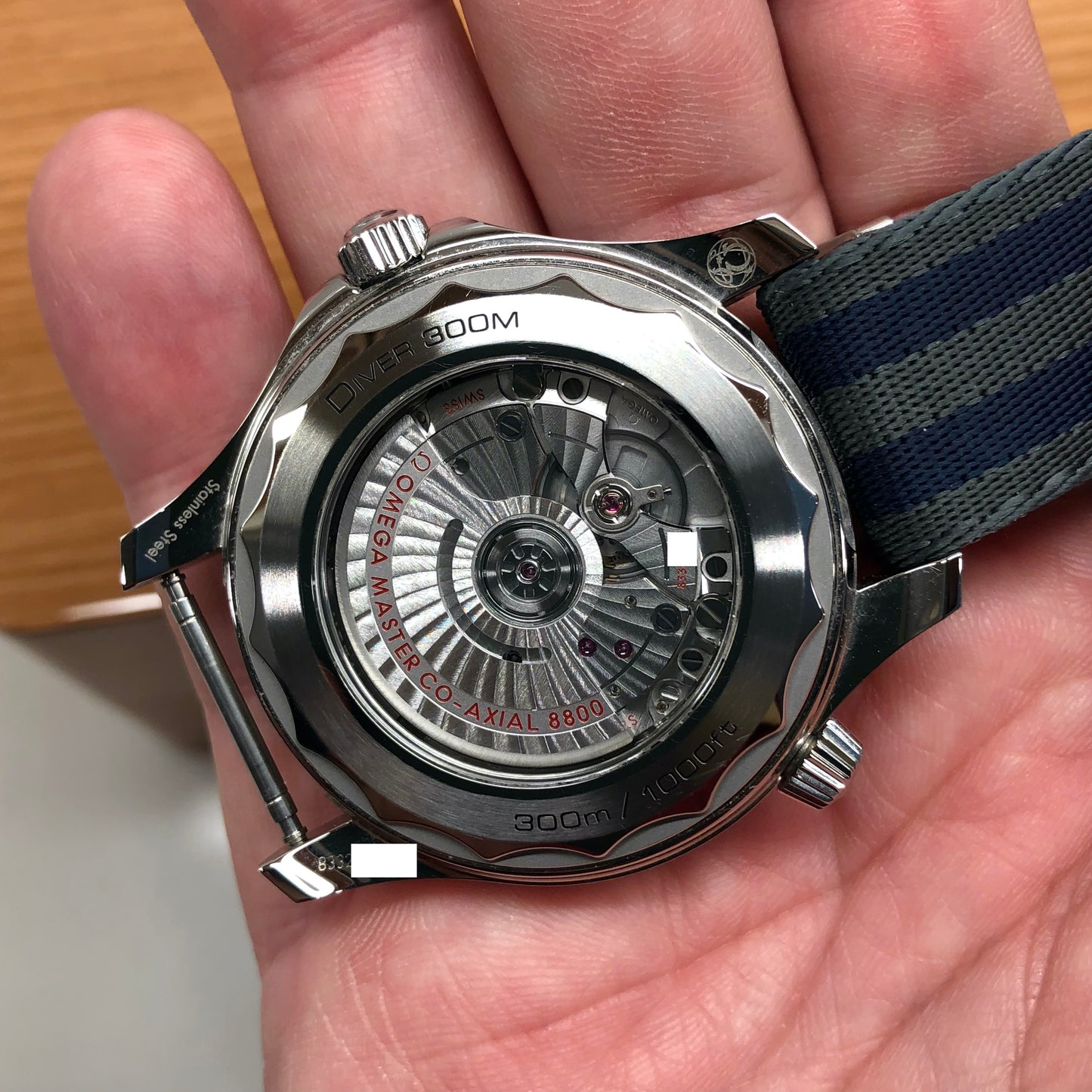 2022 OMEGA Seamaster 300M Co-Axial Master Chronometer 210.30.42.20.03.001 Blue Dial Wristwatch with Box and Papers - HASHTAGWATCHCO