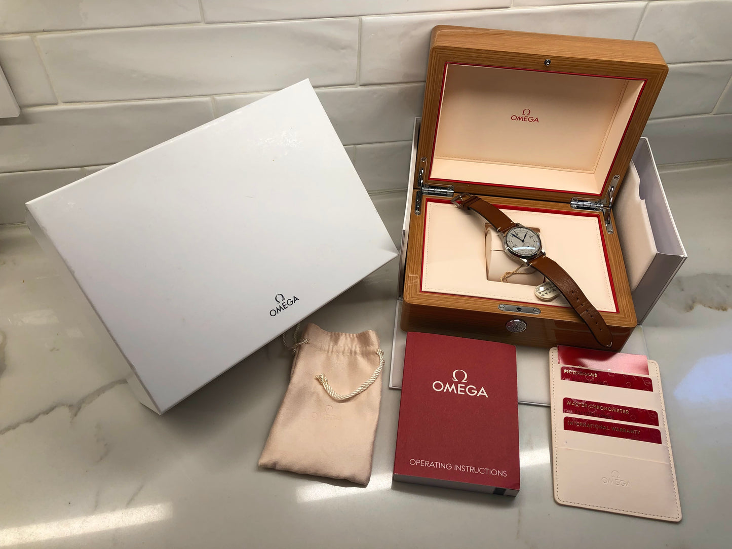 2022 Omega CK 859 39mm 511.12.39.21.99.002 Leather Wristwatch with Box and Papers - HASHTAGWATCHCO
