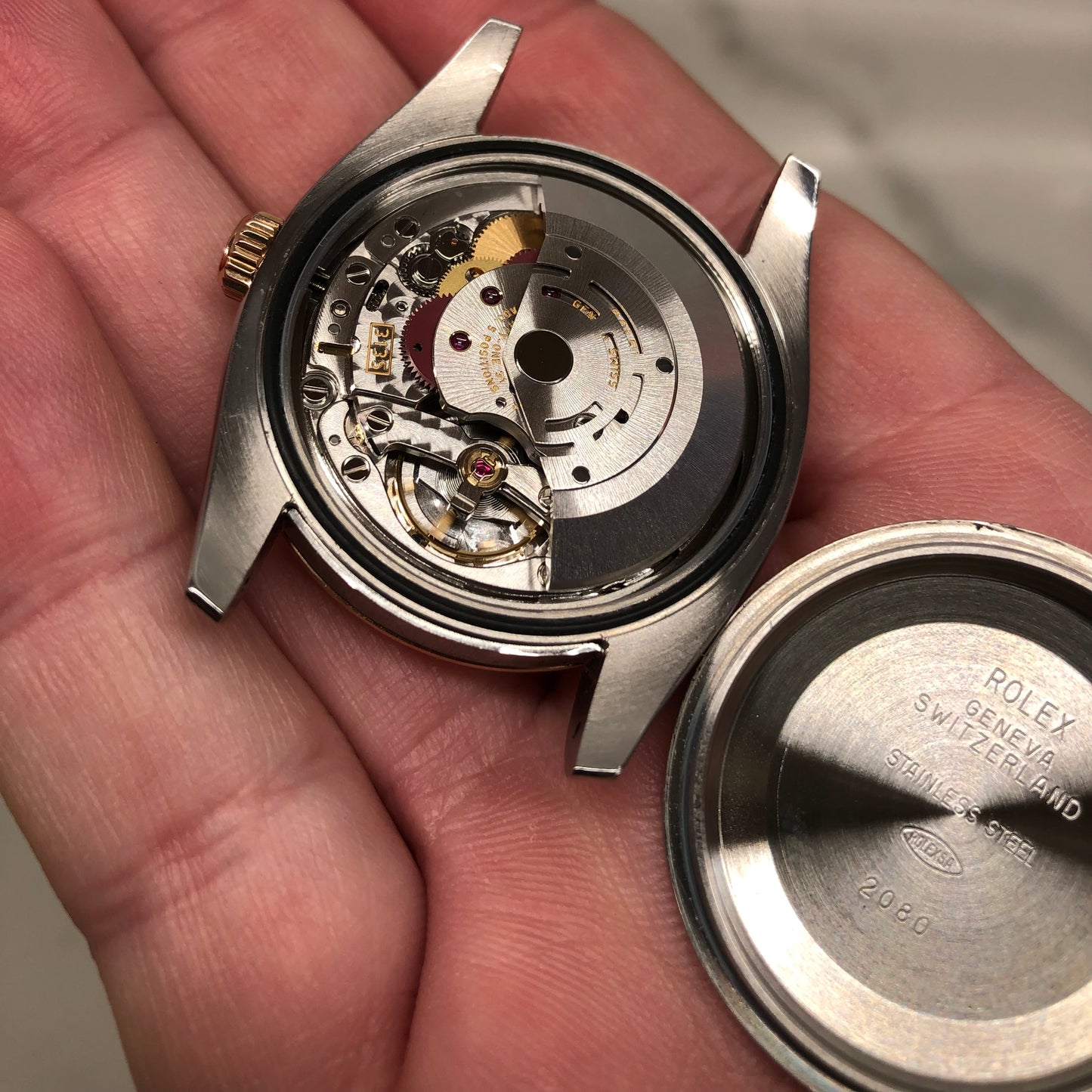 2008 Rolex Datejust 116201 Pink Dial Rose Gold Two Tone Oyster Wristwatch with Papers - HASHTAGWATCHCO