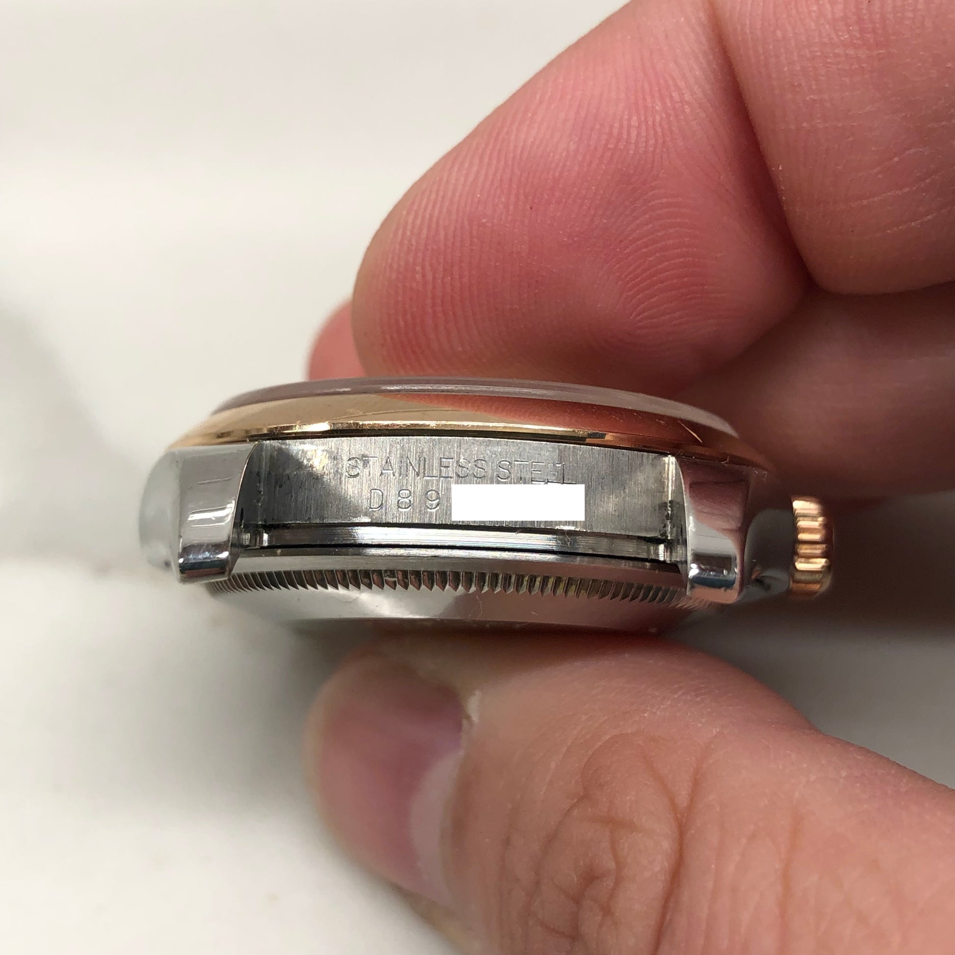 2008 Rolex Datejust 116201 Pink Dial Rose Gold Two Tone Oyster Wristwatch with Papers - HASHTAGWATCHCO