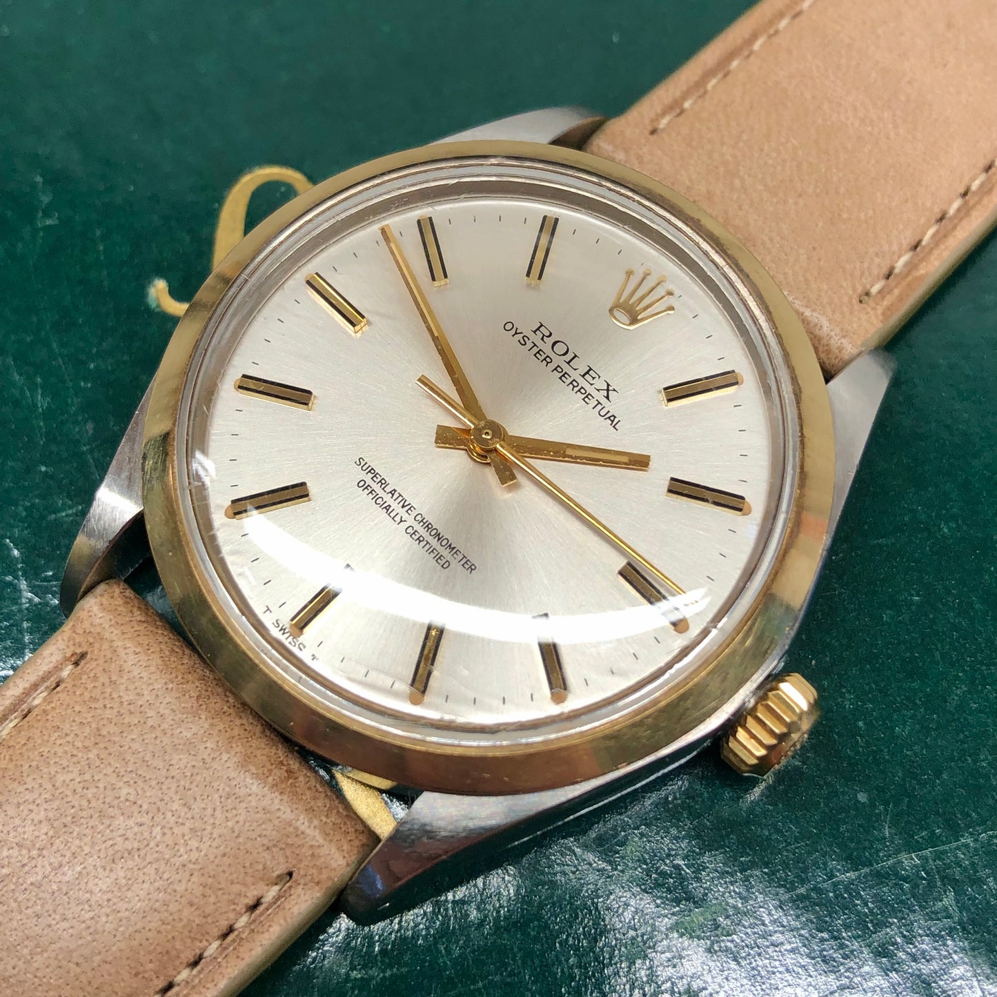 1976 Rolex Oyster Perpetual 1002 Two Tone Automatic Wristwatch