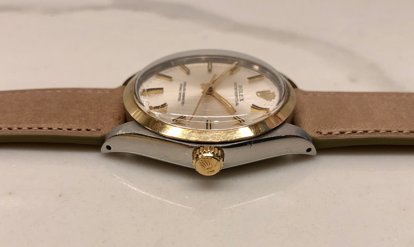 1976 Rolex Oyster Perpetual 1002 Two Tone Automatic Wristwatch
