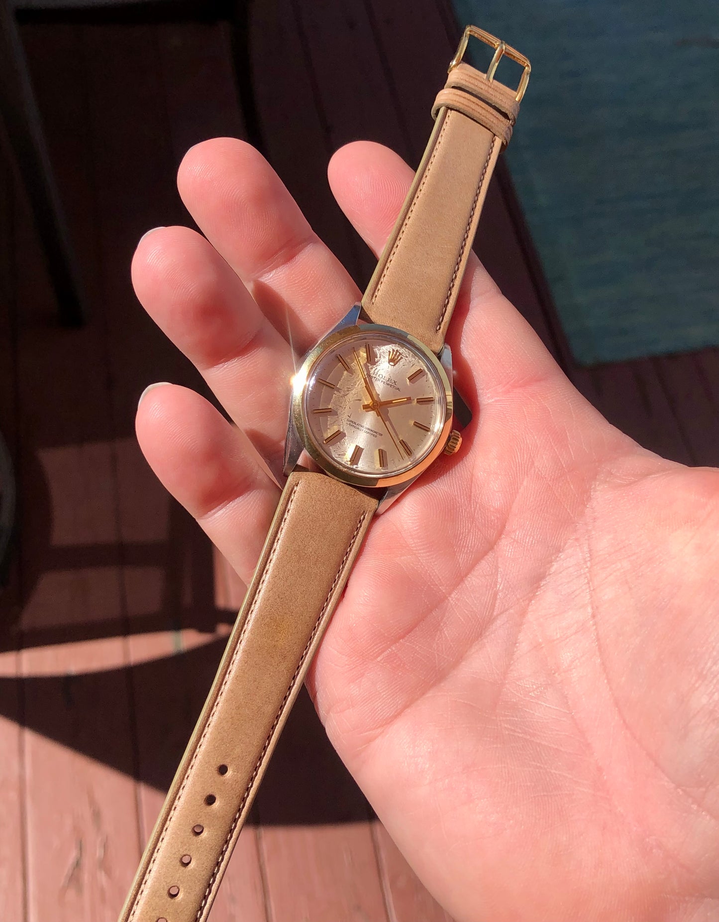 1976 Rolex Oyster Perpetual 1002 Two Tone Automatic Wristwatch