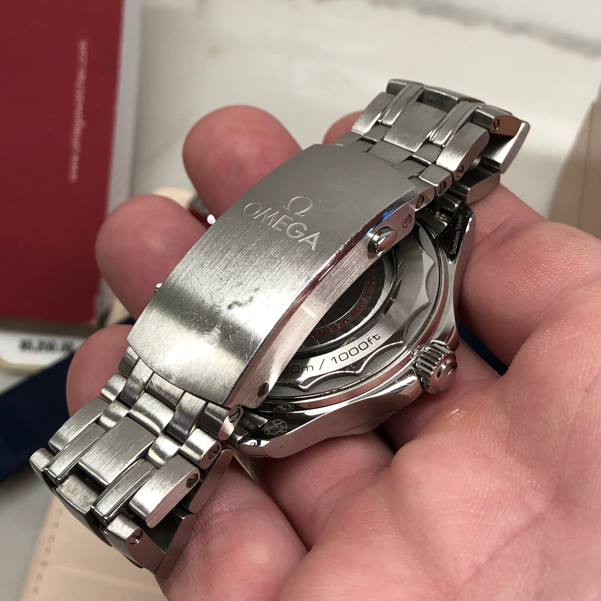 Omega Seamaster Diver 300M Blue 210.30.42.20.03.001 Wristwatch with Box and Papers - HASHTAGWATCHCO