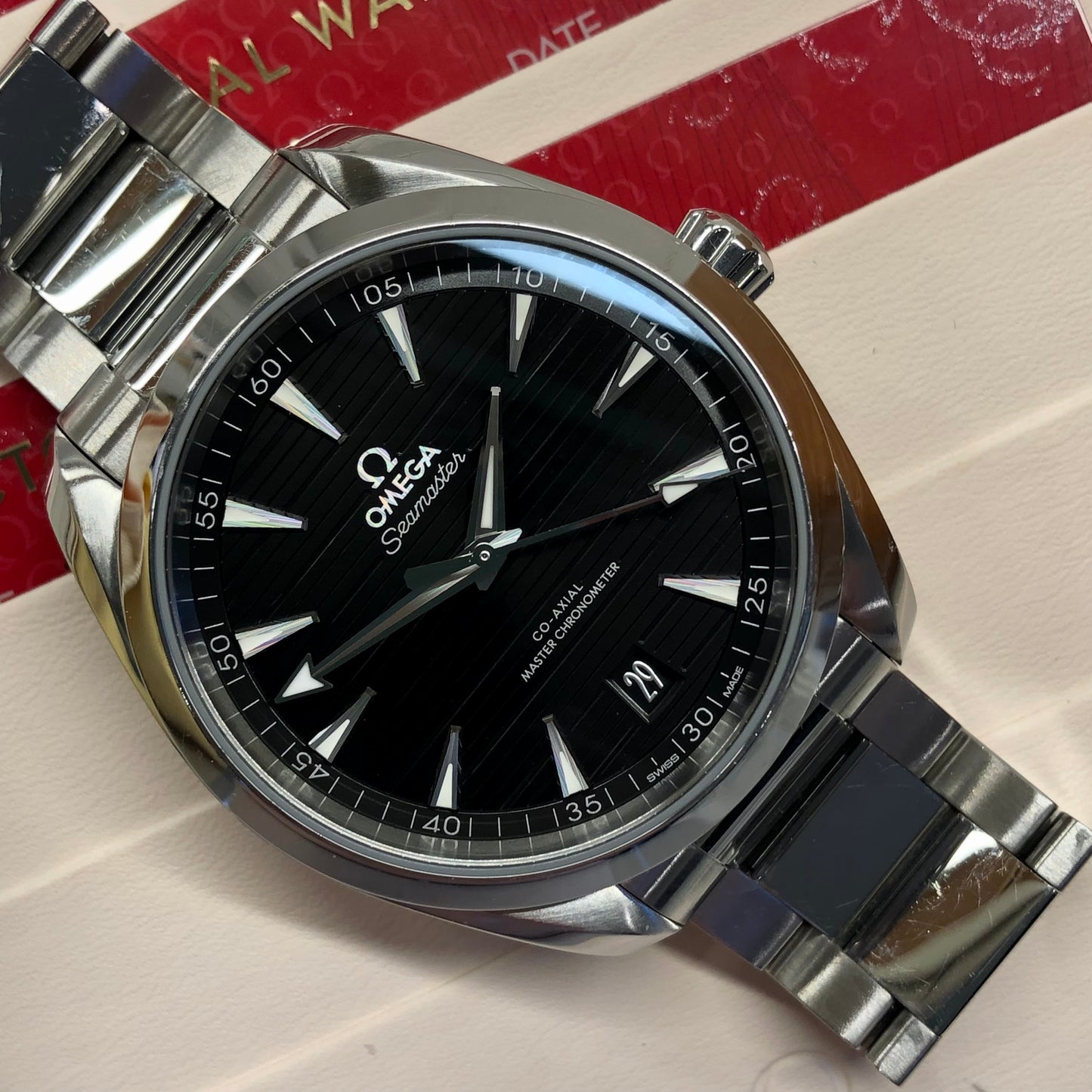 Omega Seamaster Aqua Terra 150M Black 220.10.41.21.01.001 Wristwatch with Box and Papers - HASHTAGWATCHCO