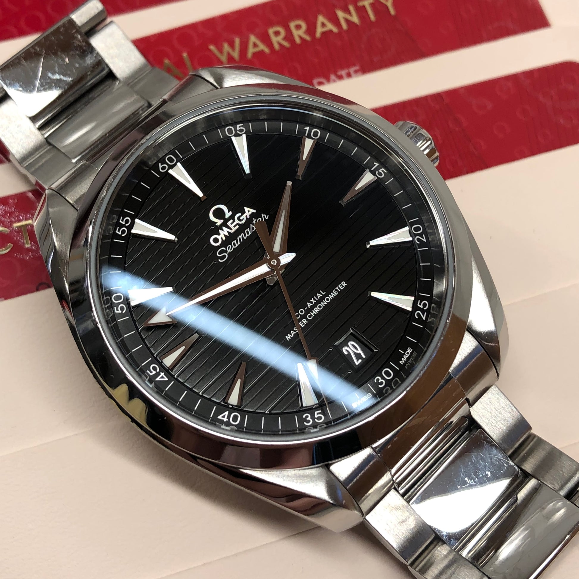 Omega Seamaster Aqua Terra 150M Black 220.10.41.21.01.001 Wristwatch with Box and Papers - HASHTAGWATCHCO