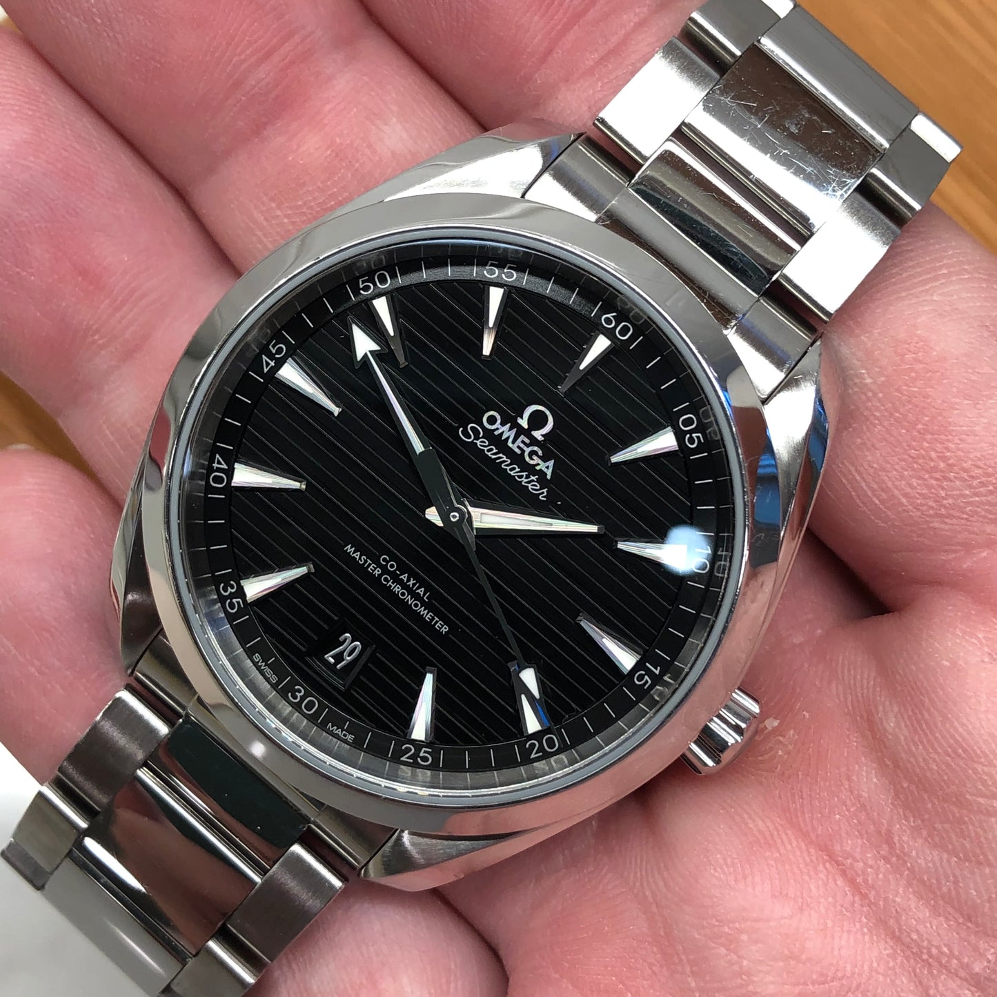 Omega Seamaster Aqua Terra 150M Black 220.10.41.21.01.001 Wristwatch with Box and Papers - HASHTAGWATCHCO
