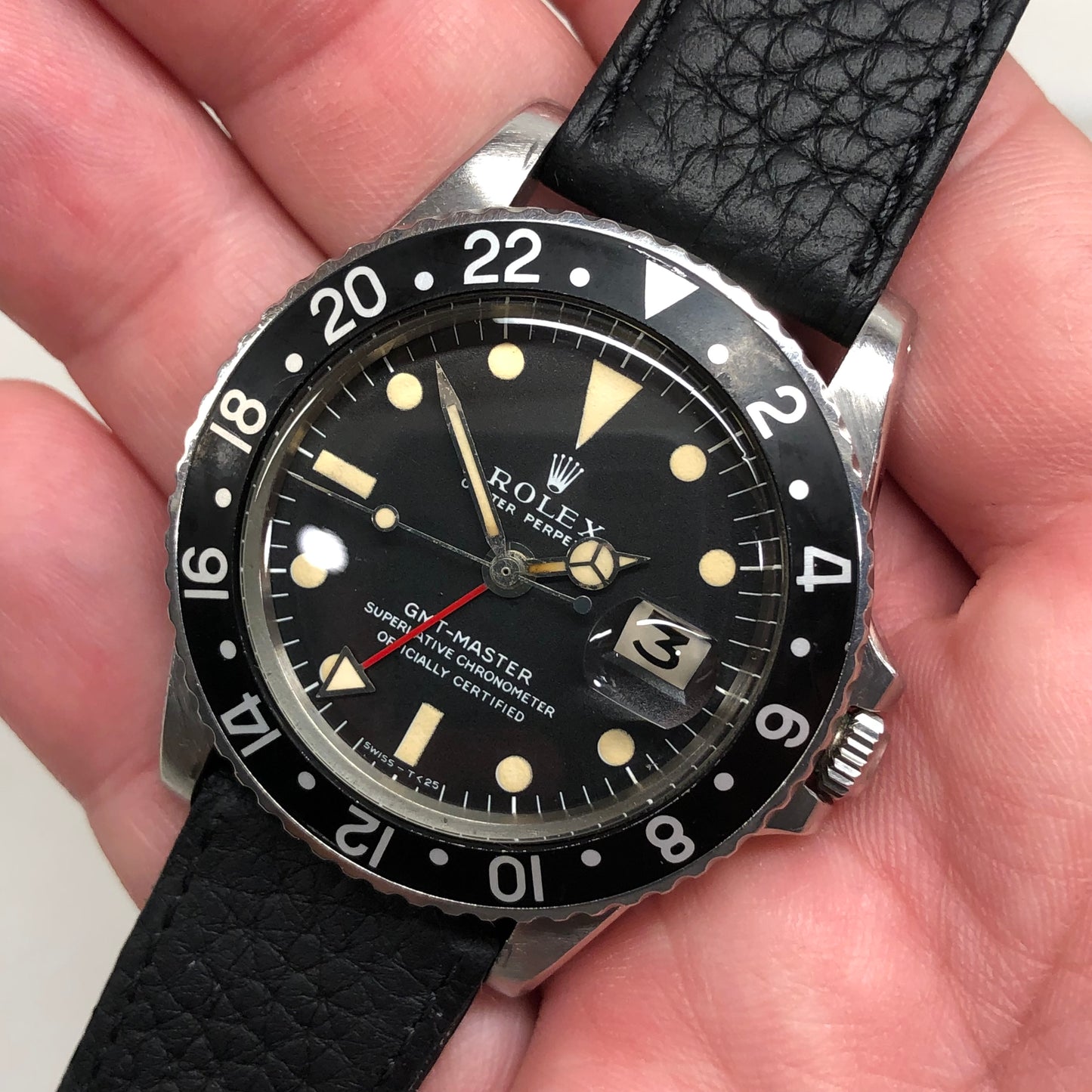 1971 Rolex GMT MASTER 1675 Mk 1 Long E Matte Dial Steel Automatic Wristwatch - HASHTAGWATCHCO