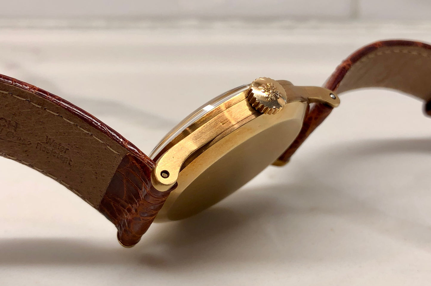 1956 Patek Philippe Calatrava 570 18K Yellow Gold Silver Dial Wristwatch with Archive - HASHTAGWATCHCO