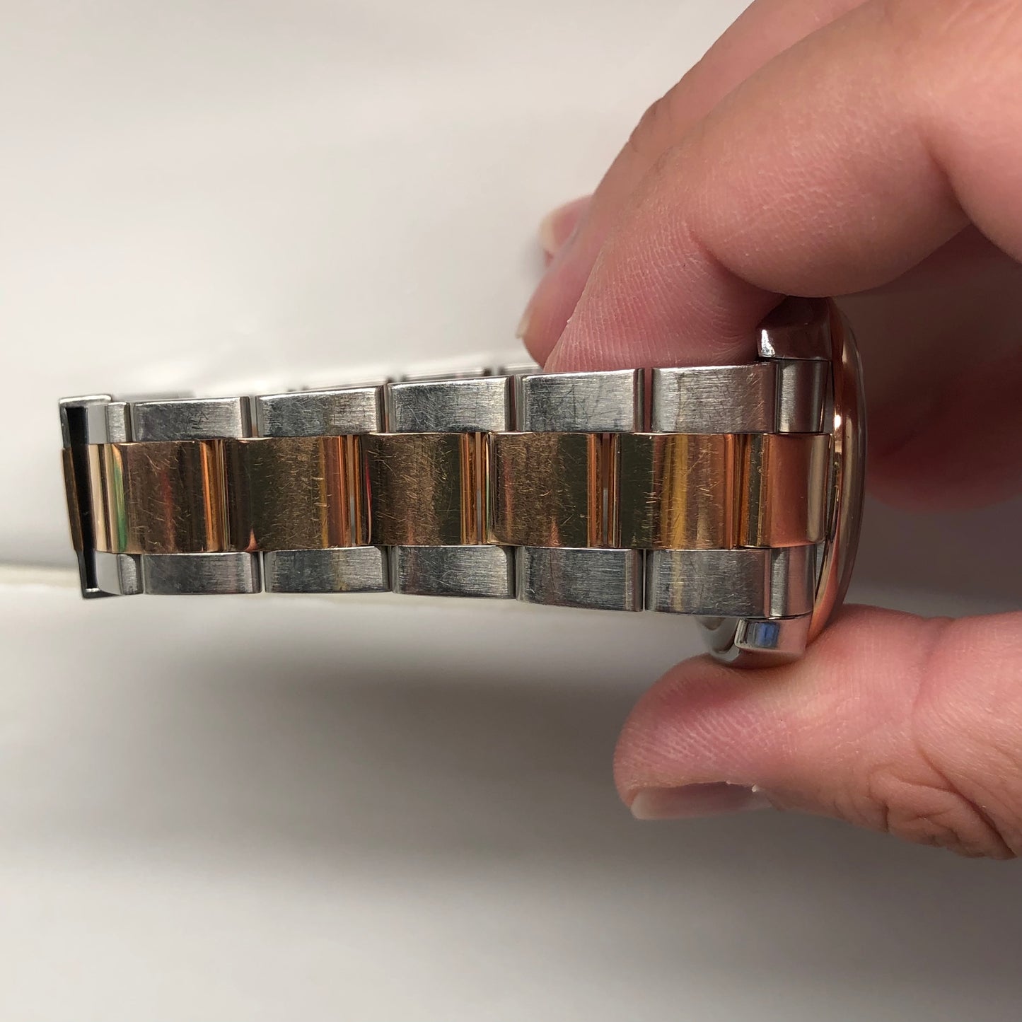 2008 Rolex Datejust 116201 Pink Dial Rose Gold Two Tone Oyster Wristwatch with Papers - HASHTAGWATCHCO