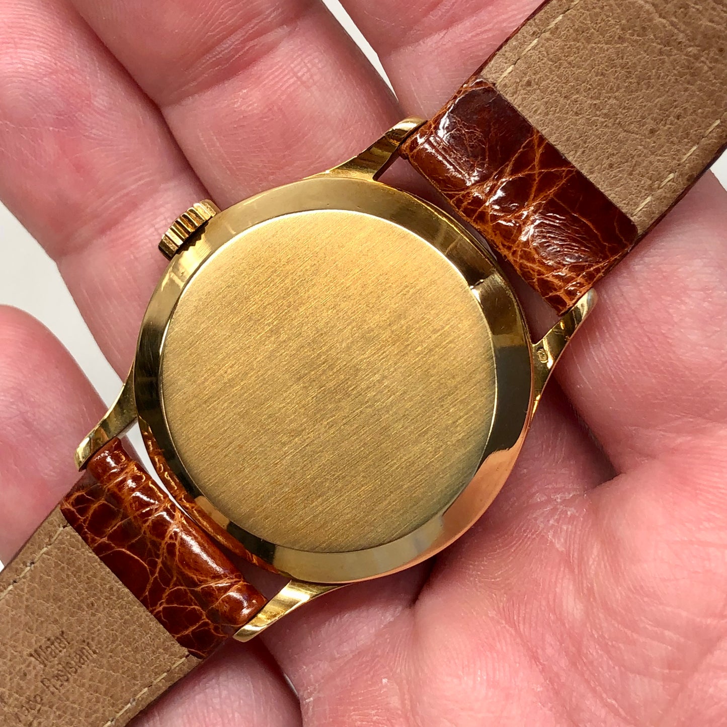 1956 Patek Philippe Calatrava 570 18K Yellow Gold Silver Dial Wristwatch with Archive - HASHTAGWATCHCO