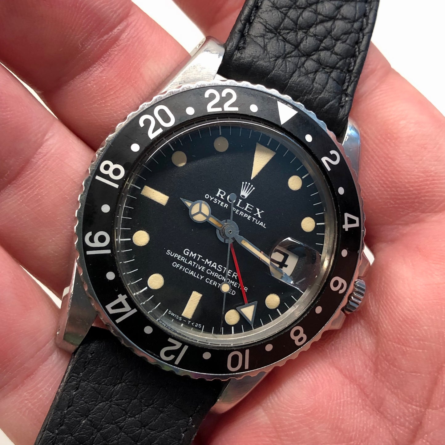 1971 Rolex GMT MASTER 1675 Mk 1 Long E Matte Dial Steel Automatic Wristwatch - HASHTAGWATCHCO