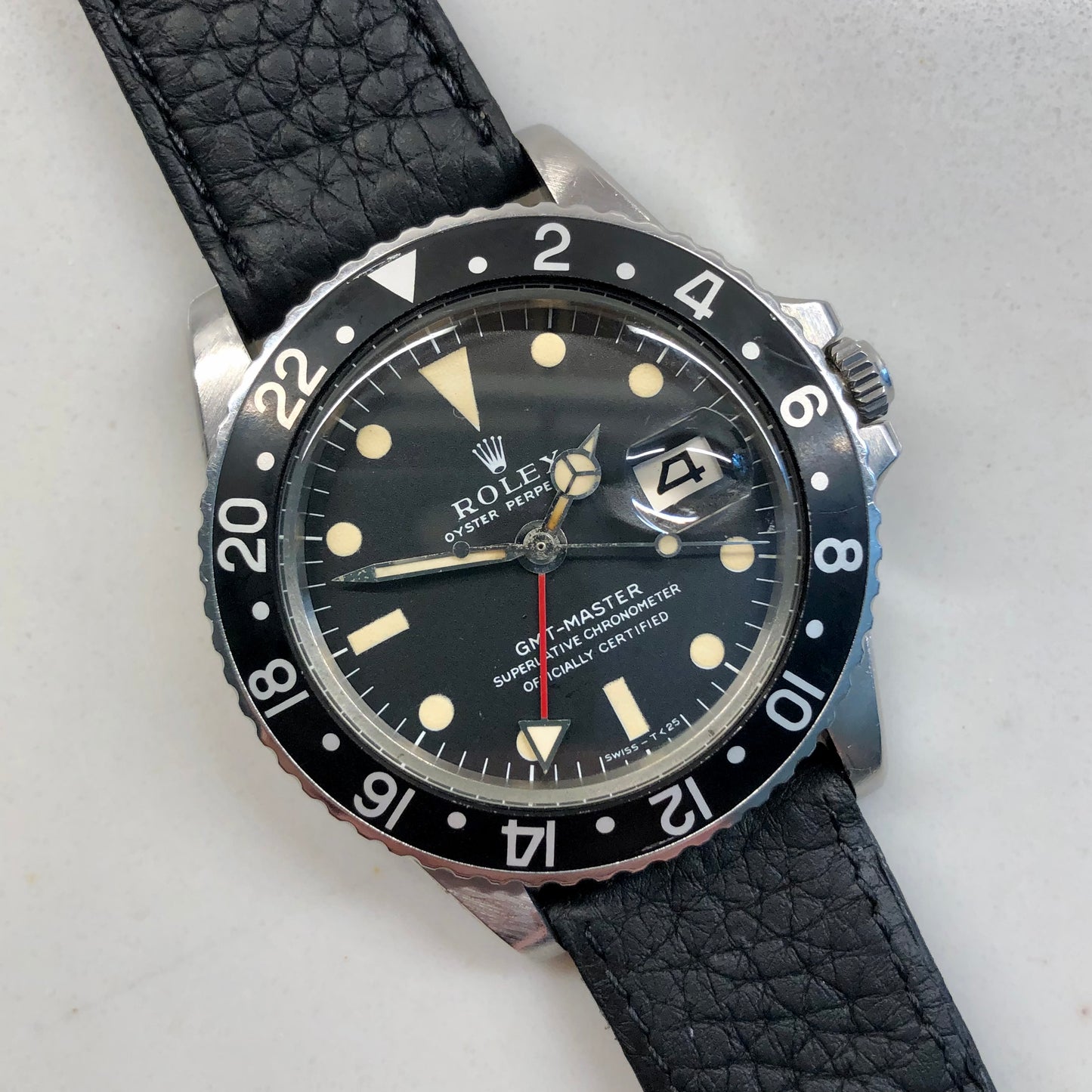 1971 Rolex GMT MASTER 1675 Mk 1 Long E Matte Dial Steel Automatic Wristwatch - HASHTAGWATCHCO