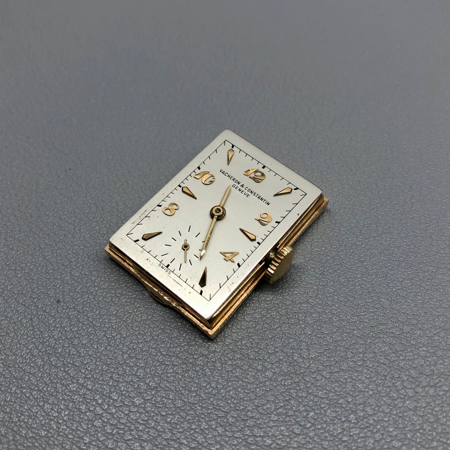 1945 Vacheron & Constantin 14K Yellow Gold Rectangular Fancy Lugs 435/3C Wristwatch with Box and Guarantee Papers - HASHTAGWATCHCO