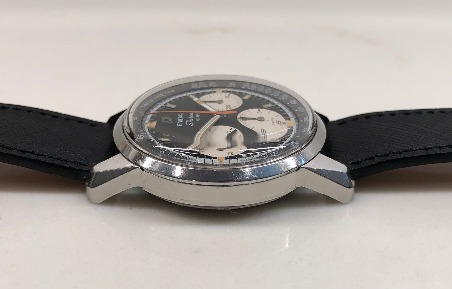 1960s Enicar Sherpa Graph Mk IV 072-02-01 Valjoux 72 Chronograph Wristwatch - HASHTAGWATCHCO