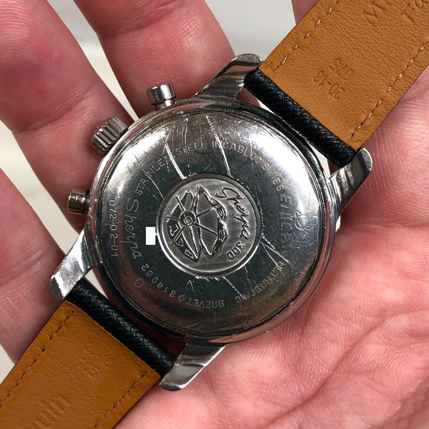 1960s Enicar Sherpa Graph Mk IV 072-02-01 Valjoux 72 Chronograph Wristwatch - HASHTAGWATCHCO