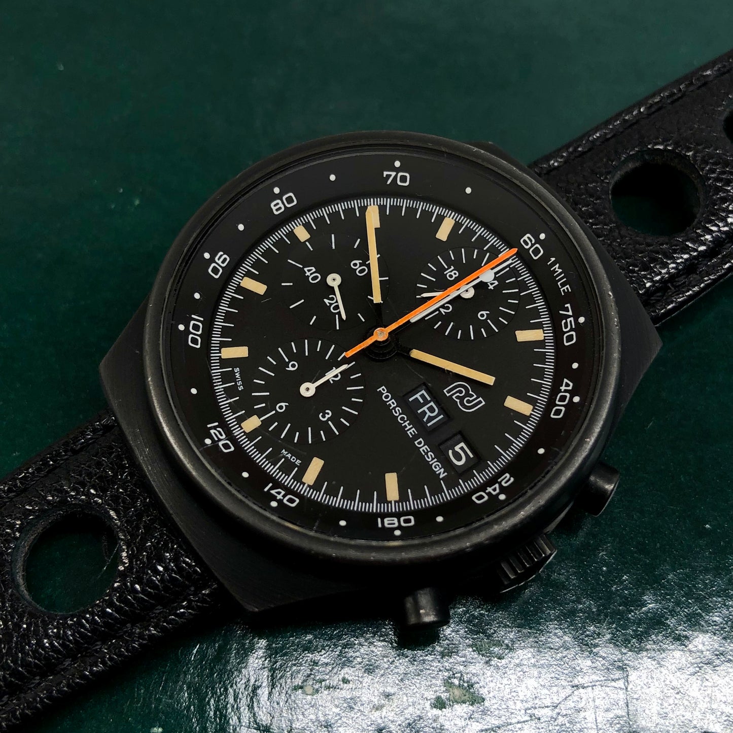 1980s Orfina Porsche Design Chronograph 7176S "Top Gun" Lemania 5100 Automatic Wristwatch - HASHTAGWATCHCO