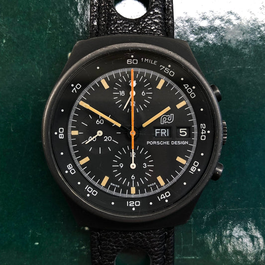 1980s Orfina Porsche Design Chronograph 7176S "Top Gun" Lemania 5100 Automatic Wristwatch - HASHTAGWATCHCO