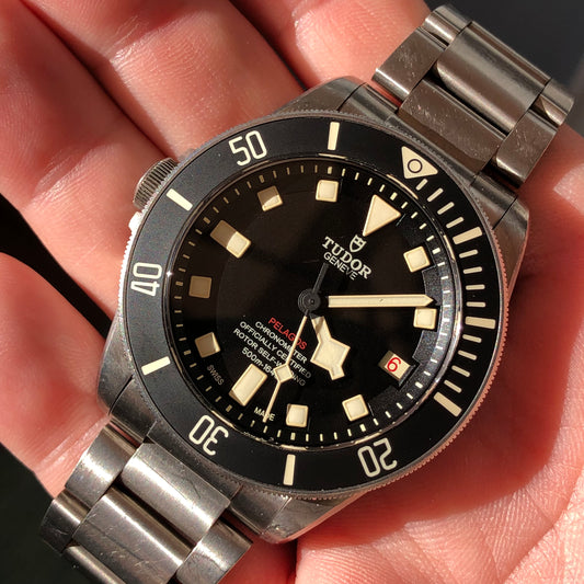 2017 Tudor Pelagos LHD 25610TNL Titanium Automatic 42mm Wristwatch with Box and Papers - HASHTAGWATCHCO
