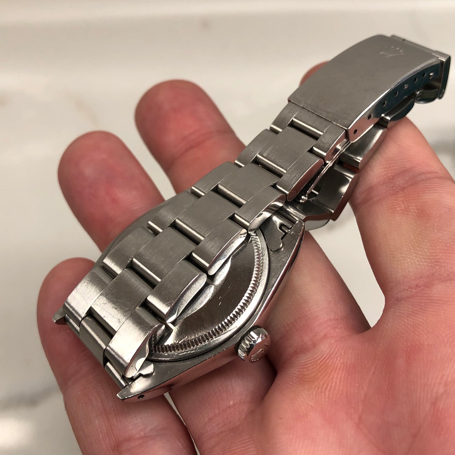 1971 Rolex Date 1500 Oyster Perpetual Radial Dial Stainless Steel Automatic Wristwatch - HASHTAGWATCHCO